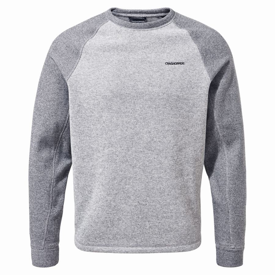 Men's Craghoppers Barker Jumper Sweatshirts Grey | IVX1495XN