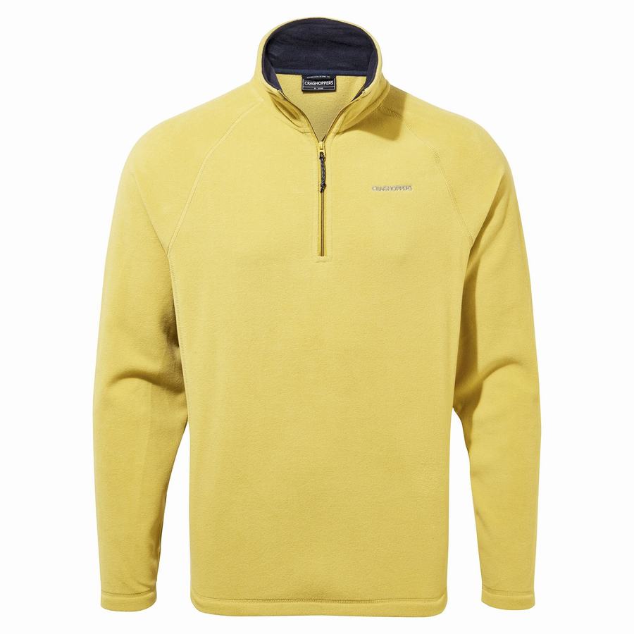 Men's Craghoppers Corey Half Zip Sweaters Yellow | CBW53KL