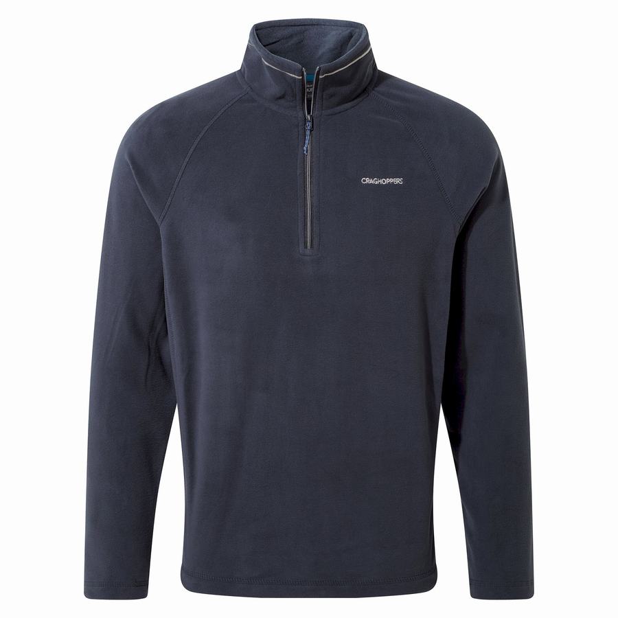 Men's Craghoppers Corey Half Zip Sweaters Navy Blue | IFR9626AV