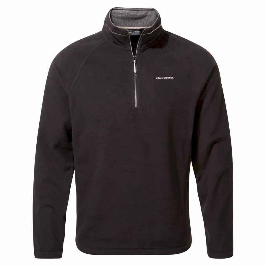 Men's Craghoppers Corey Half Zip Sweaters Black | TBO9239YI