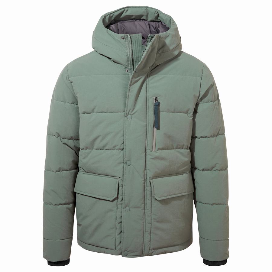 Men's Craghoppers Dunbeath Insulated Hooded Jackets Green | GDJ4732NO