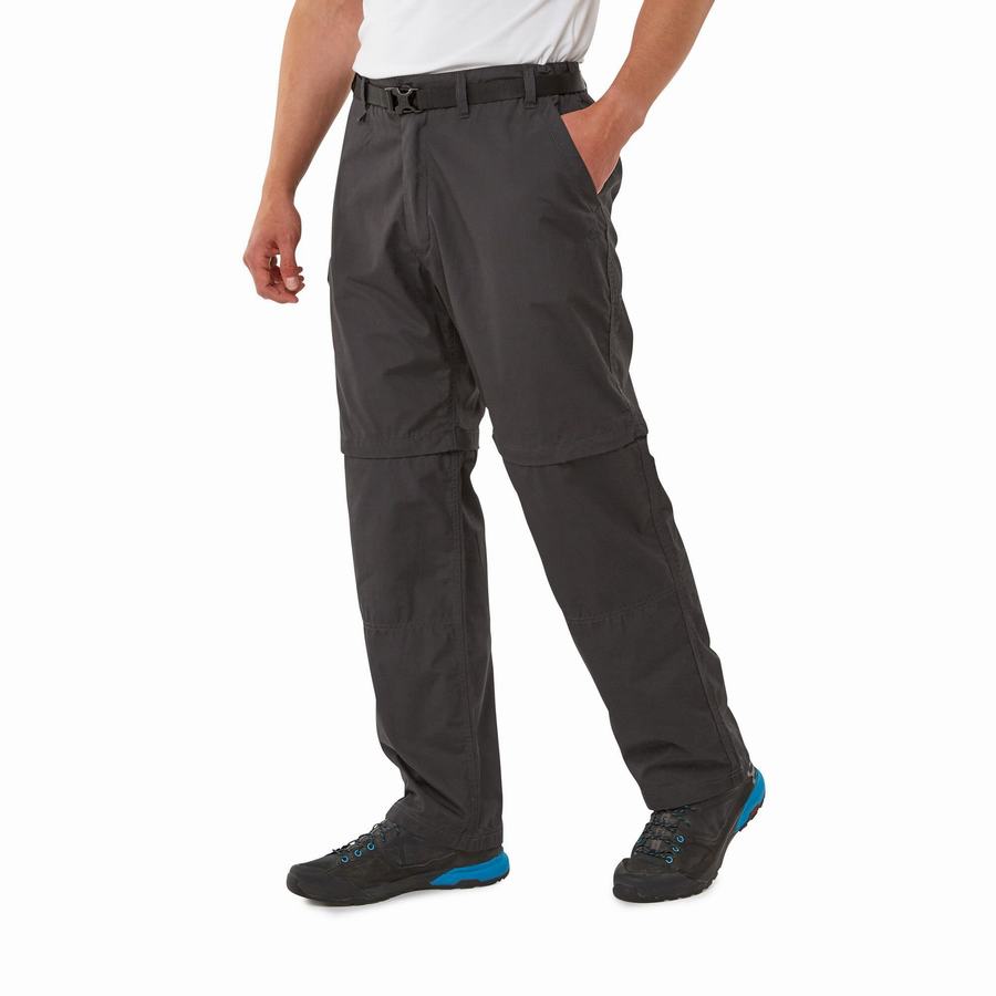 Men's Craghoppers Kiwi Trousers Black | LYD333ZC