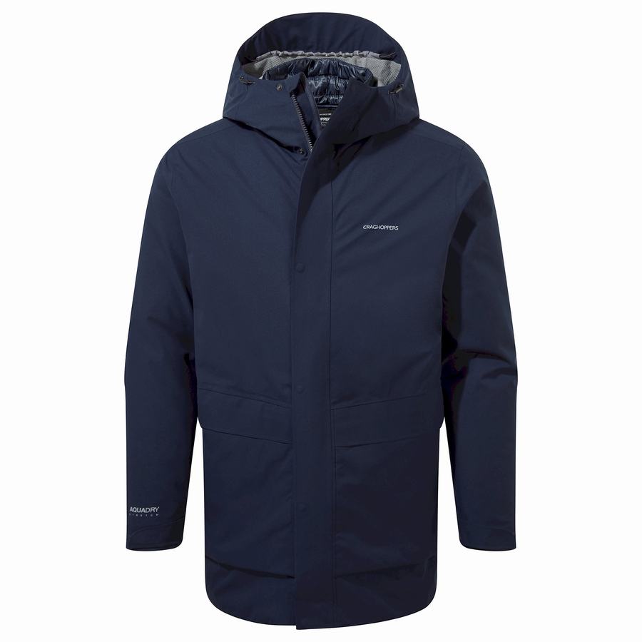 Men's Craghoppers Lorton Pro 3 in 1 Jackets Blue Navy | FEU6720RF