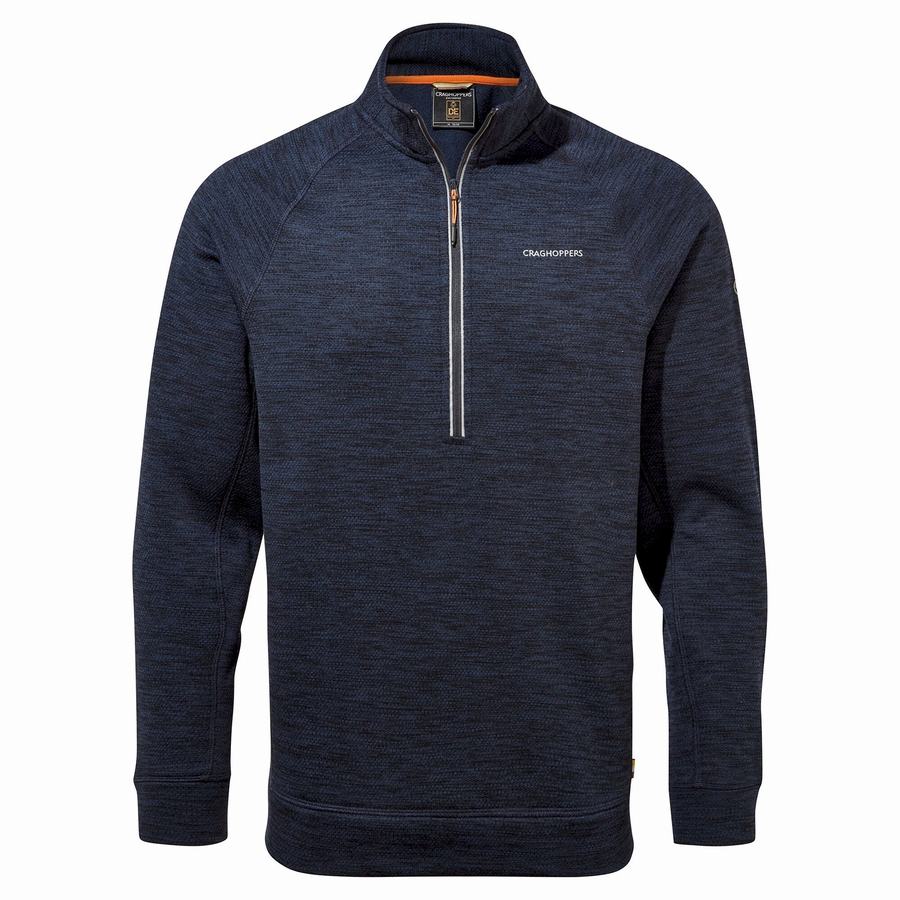 Men's Craghoppers Stromer Half Sweaters Blue Navy | GAK6060PS