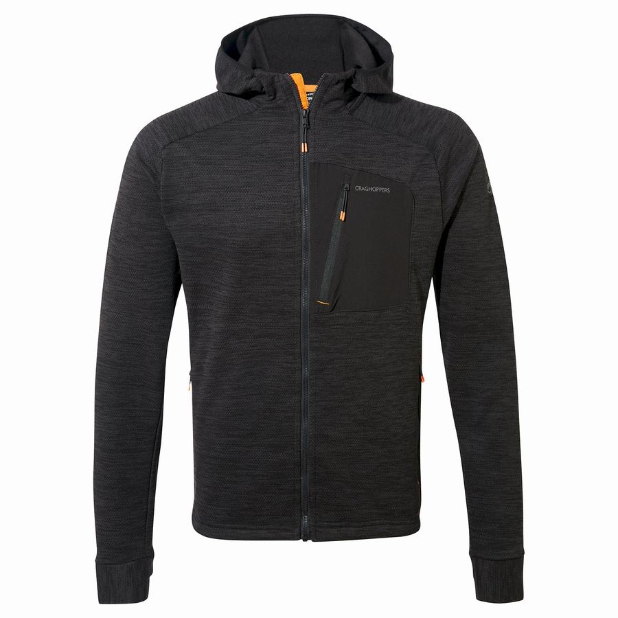 Men's Craghoppers Tarbert Hooded Jackets Black | MXE8114ZJ