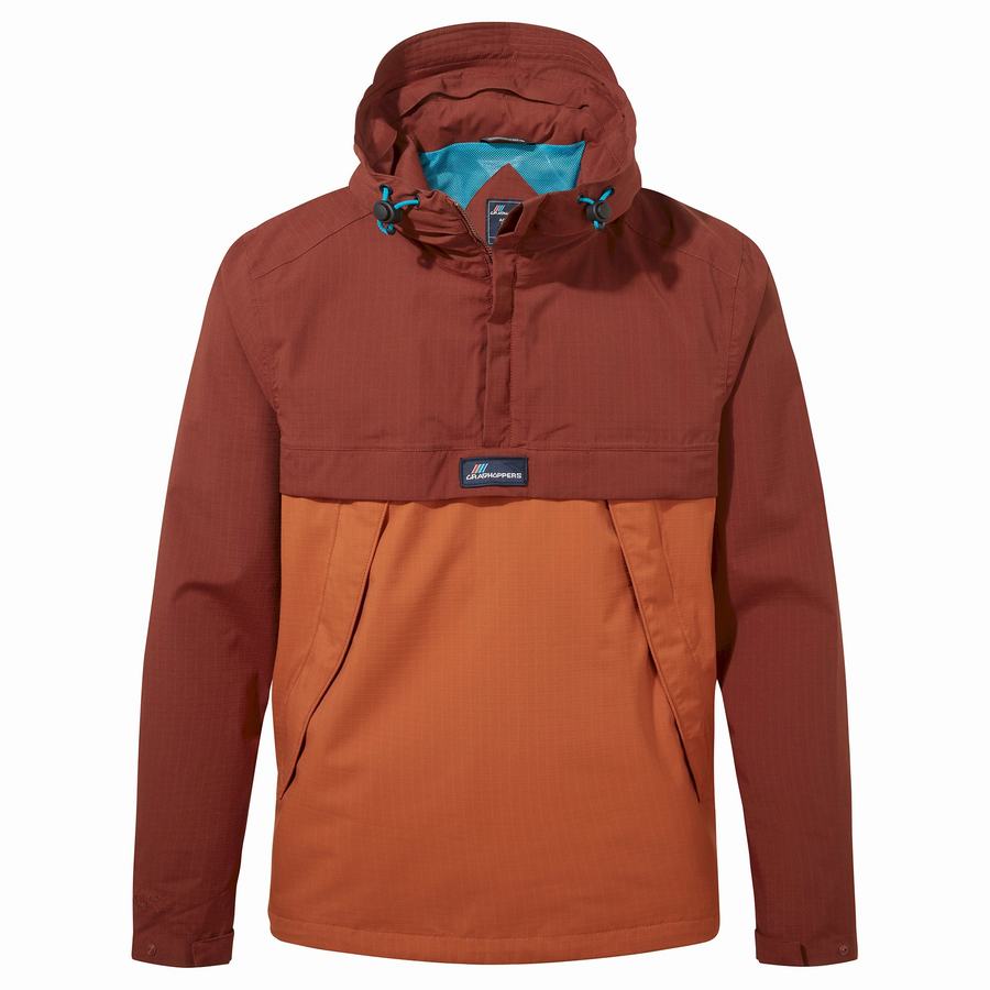 Men's Craghoppers Waterproof Anderson Cagoule Jackets Red Orange | DZT8050ZV