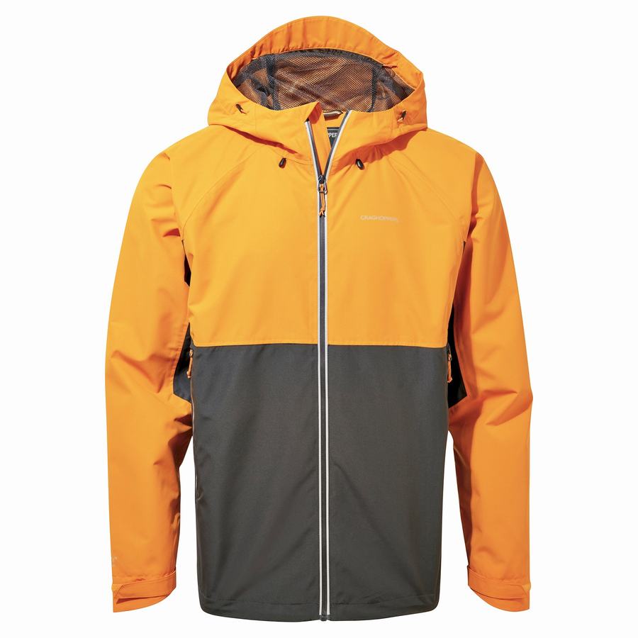 Men's Craghoppers Waterproof Atlas Jackets Orange Black | LRH735BX