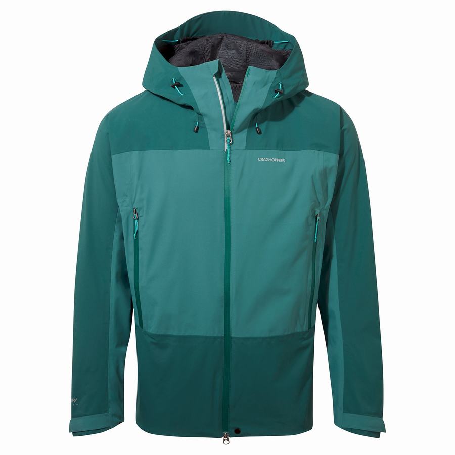 Men's Craghoppers Waterproof Gryffin Jackets Dark Green | HFR8717UJ