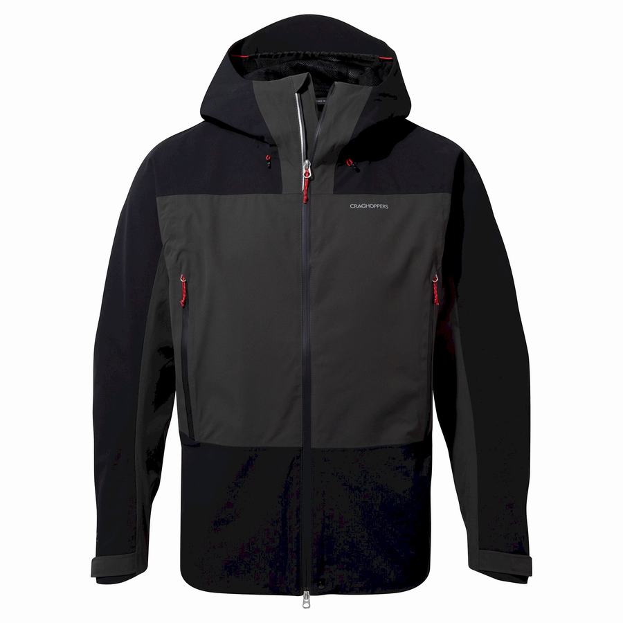 Men's Craghoppers Waterproof Gryffin Jackets Black | HNG3433UF