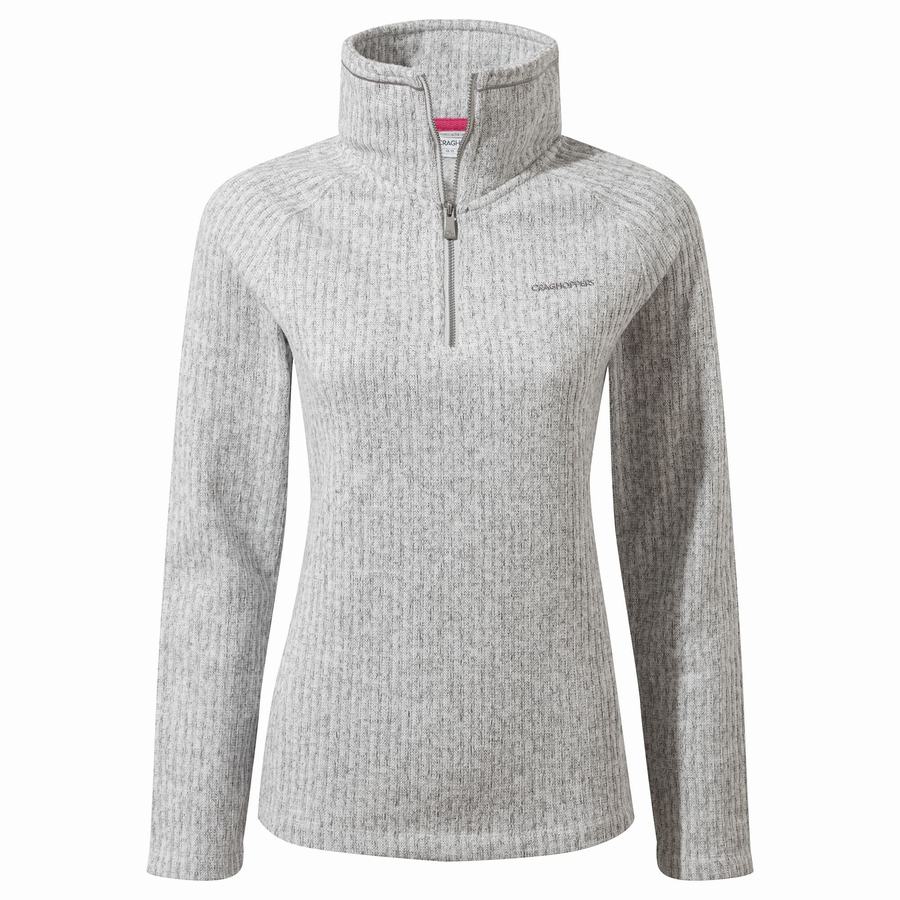 Women's Craghoppers Eveline Half Zip Sweaters Grey | DNY5451RQ