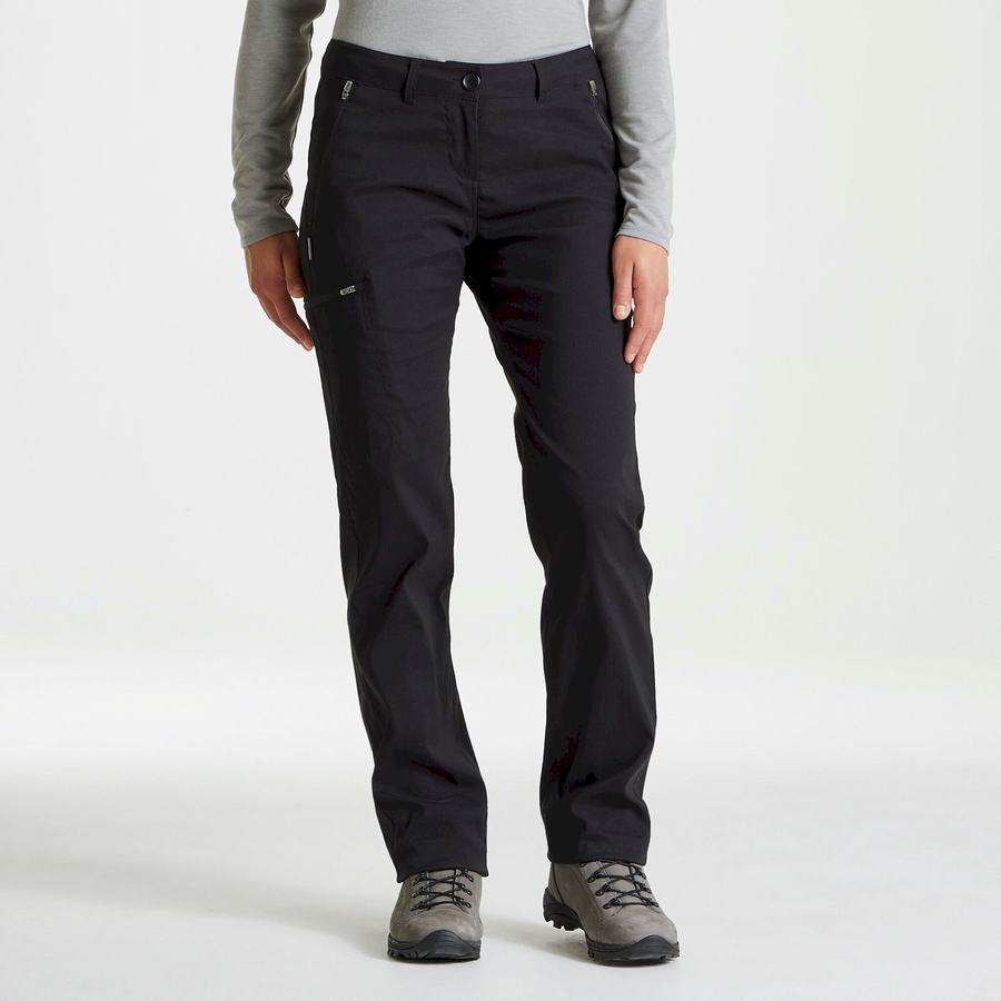 Women's Craghoppers Expert Kiwi Pro Stretch Trousers Black | MHQ9617WO