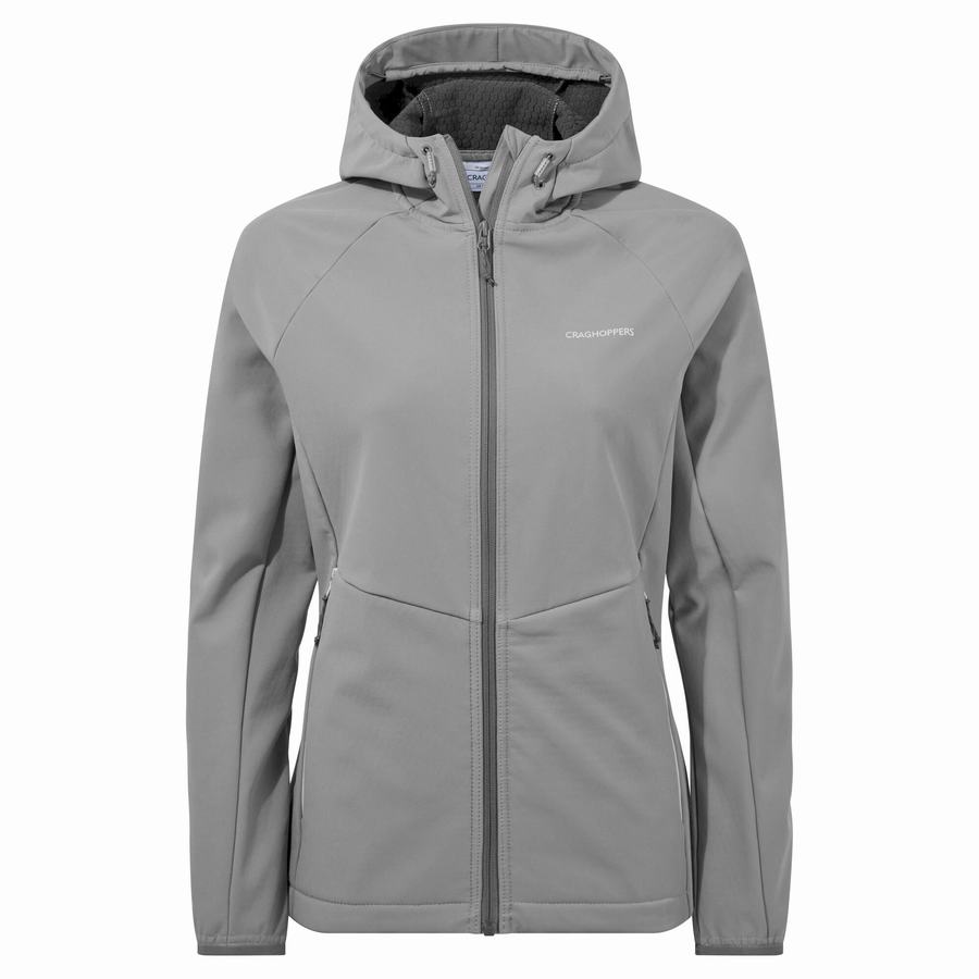 Women's Craghoppers Kalti Weatherproof Hooded Jackets Grey | URK6185NX