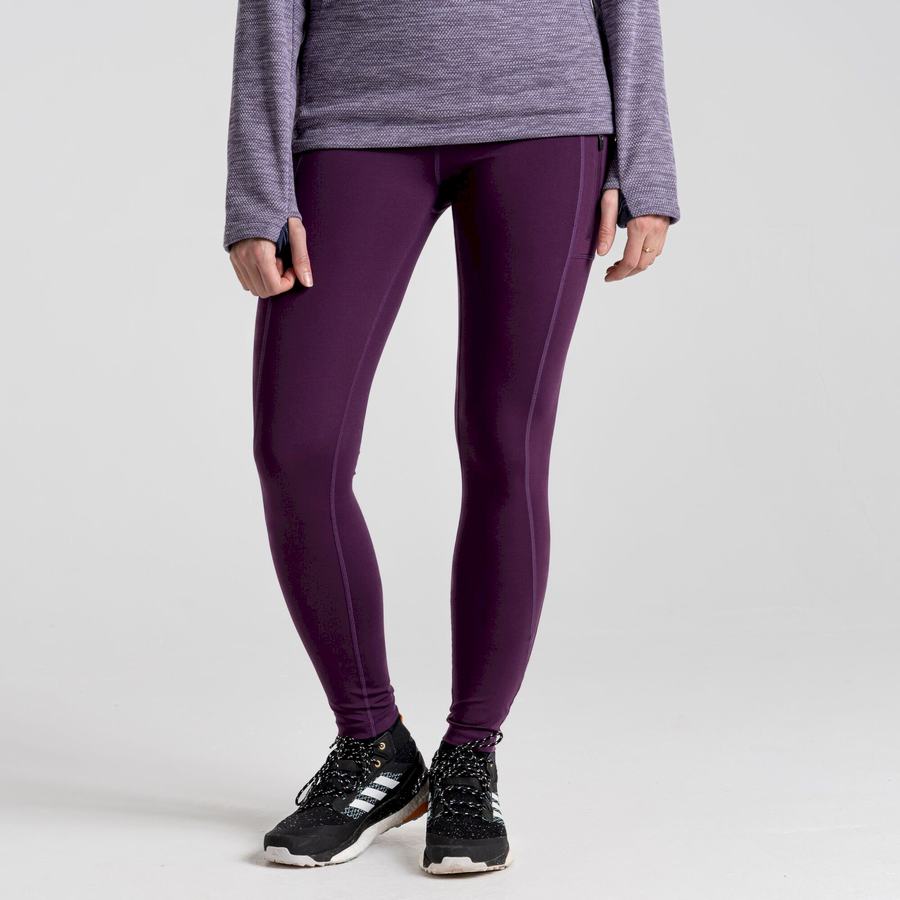 Women's Craghoppers Kiwi Pro Leggings Purple | XSO8550BR