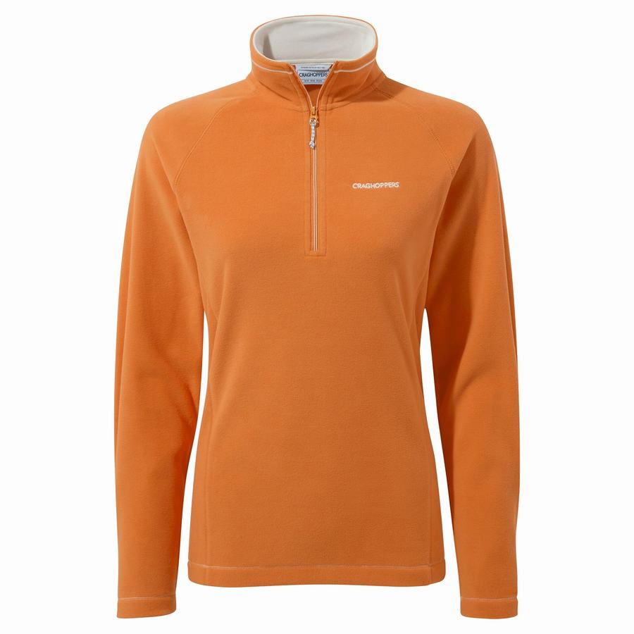 Women's Craghoppers Miska Half Zip Sweaters Orange | IKY4278KH