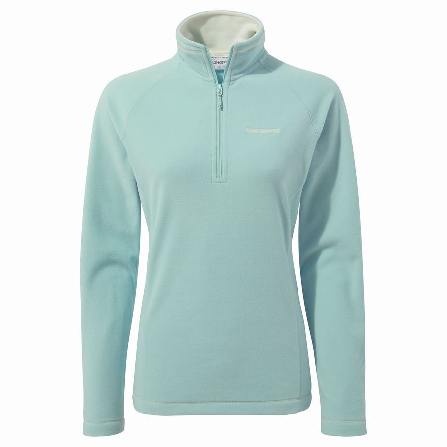 Women's Craghoppers Miska Half Zip Sweaters Green | OYU6149MP