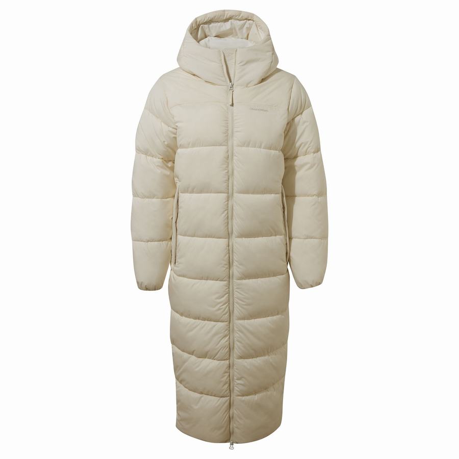 Women's Craghoppers Narlia Insulated Hooded Jackets White | TYE8196EB