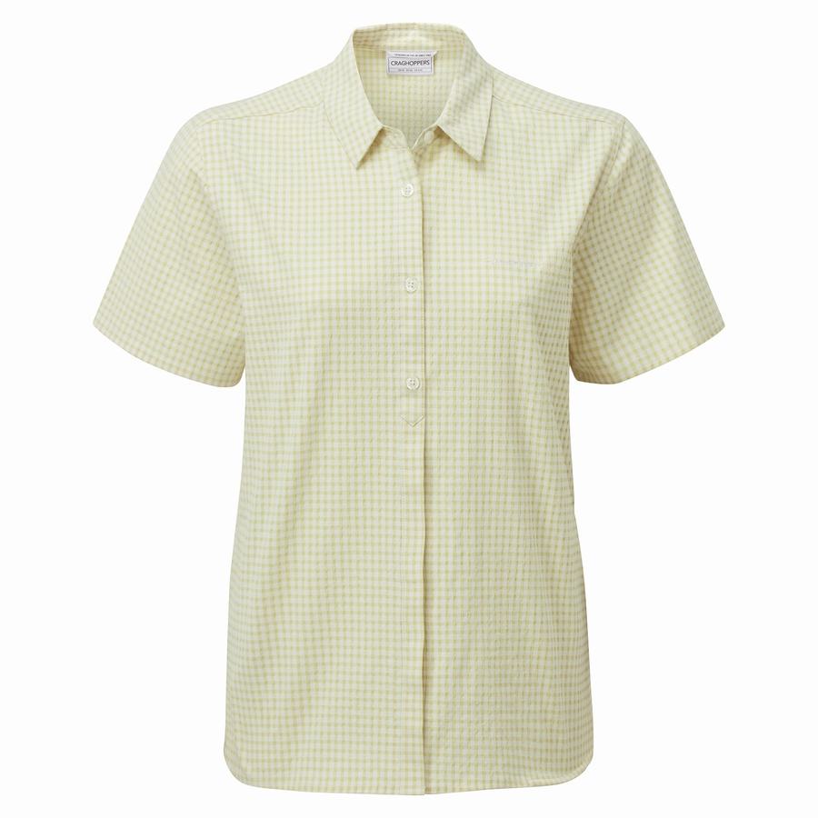 Women's Craghoppers Nasima Short Sleeved Shirts Yellow | IHP1176JC