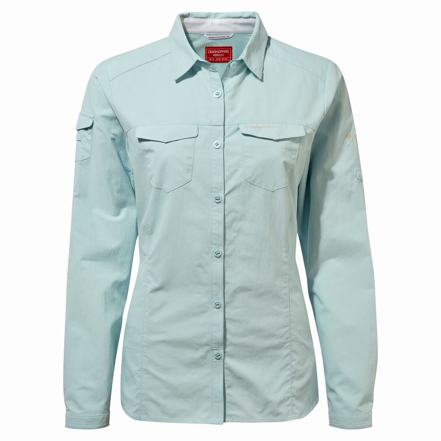 Women's Craghoppers NosiLife Adventure II Long Sleeved Shirts Green | BTL2772EP