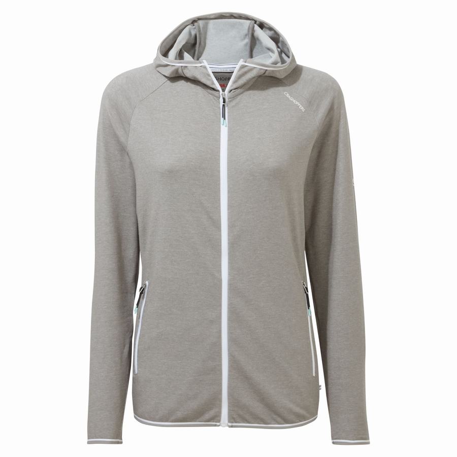 Women's Craghoppers NosiLife Milanta Hooded T-Shirts Grey | THR6016NB