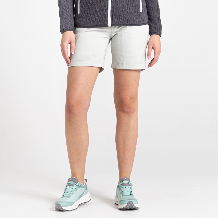 Women's Craghoppers Stretch Kiwi Pro III Shorts Grey | PYU6523CA