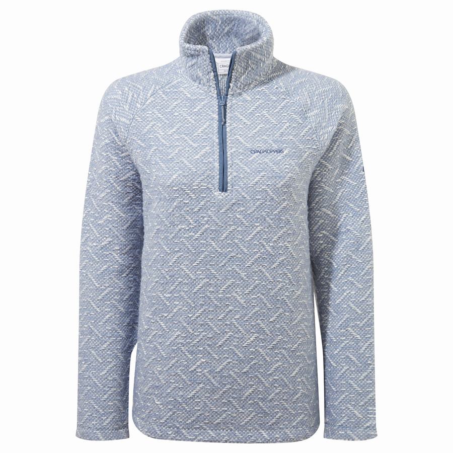 Women's Craghoppers Talladale Half Zip Sweaters Blue | SPM8521UR