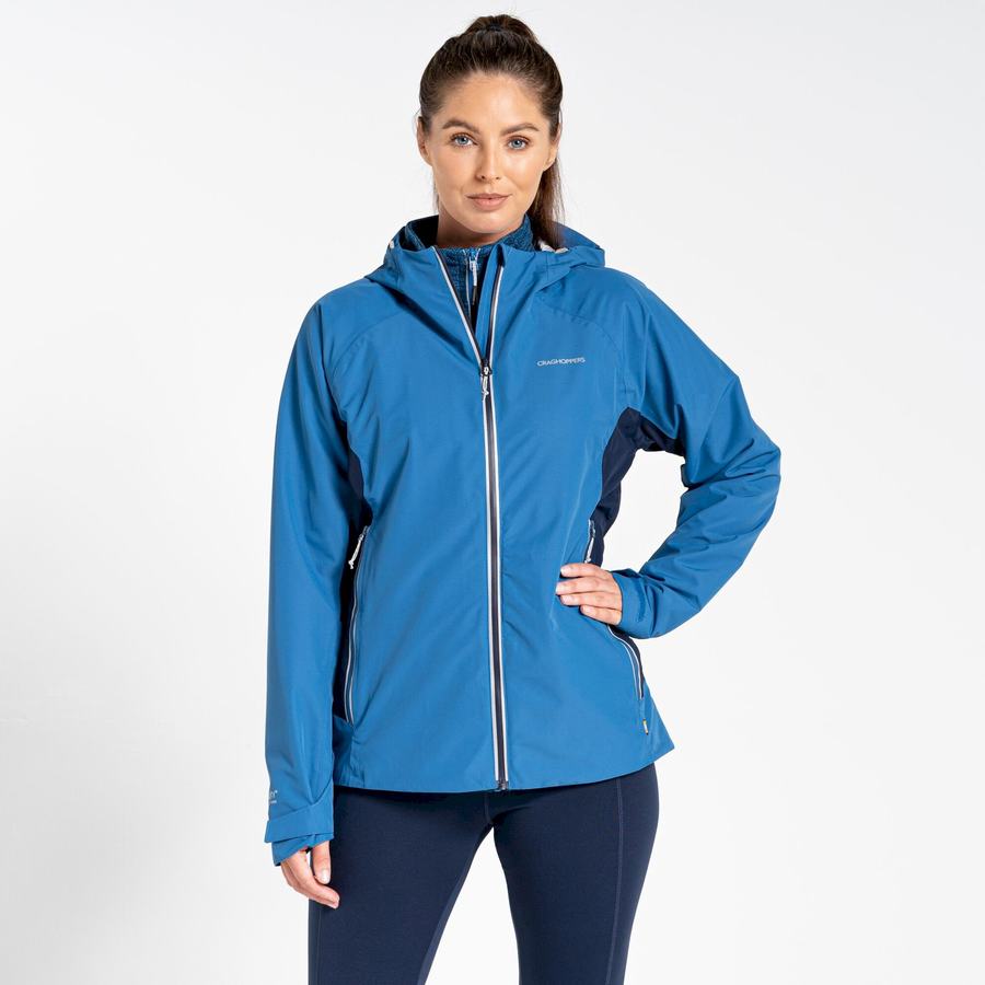 Women's Craghoppers Waterproof Atlas Jackets Blue Navy | JAN748FE