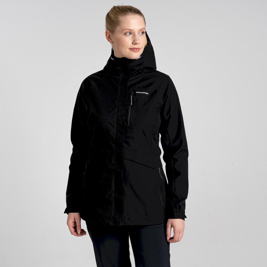 Women's Craghoppers Waterproof Caldbeck Jackets Black | KID7853OK