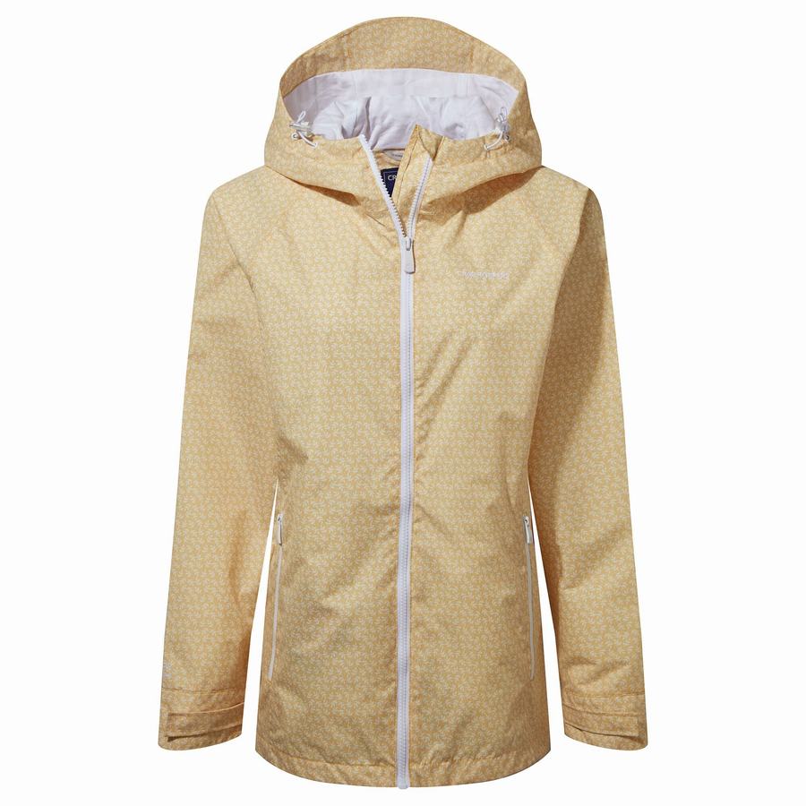 Women's Craghoppers Waterproof Laurel Jackets Yellow | EAV9112WC