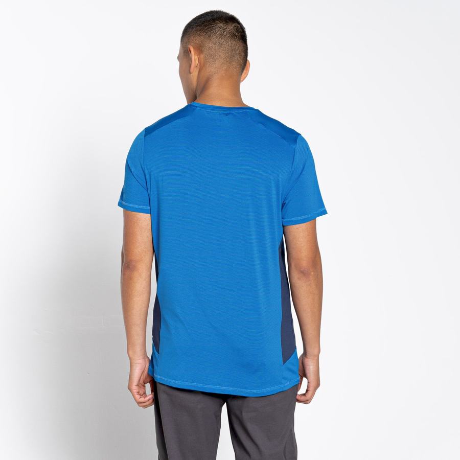 Men's Craghoppers Atmos Short Sleeved T-Shirts Blue | RIK8537QV