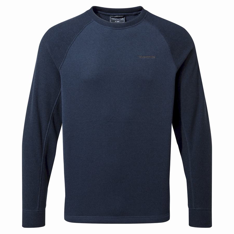 Men's Craghoppers Barker Jumper Sweatshirts Blue Navy | LUW8662VS