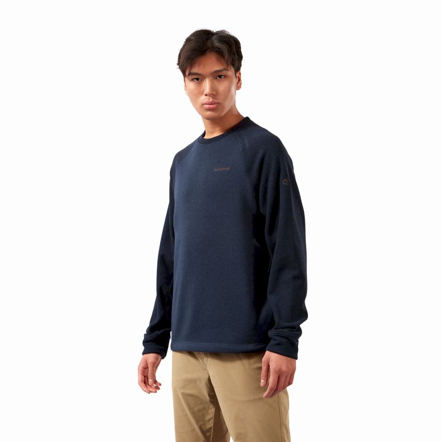 Men's Craghoppers Barker Jumper Sweatshirts Blue Navy | LUW8662VS