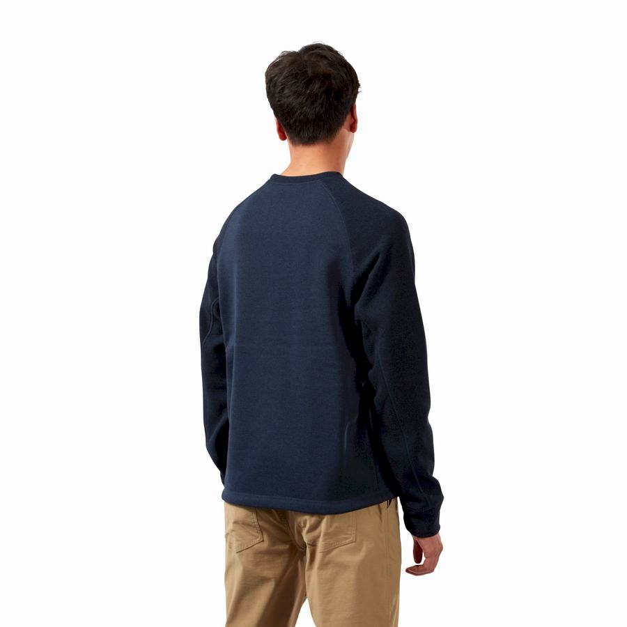 Men's Craghoppers Barker Jumper Sweatshirts Blue Navy | LUW8662VS