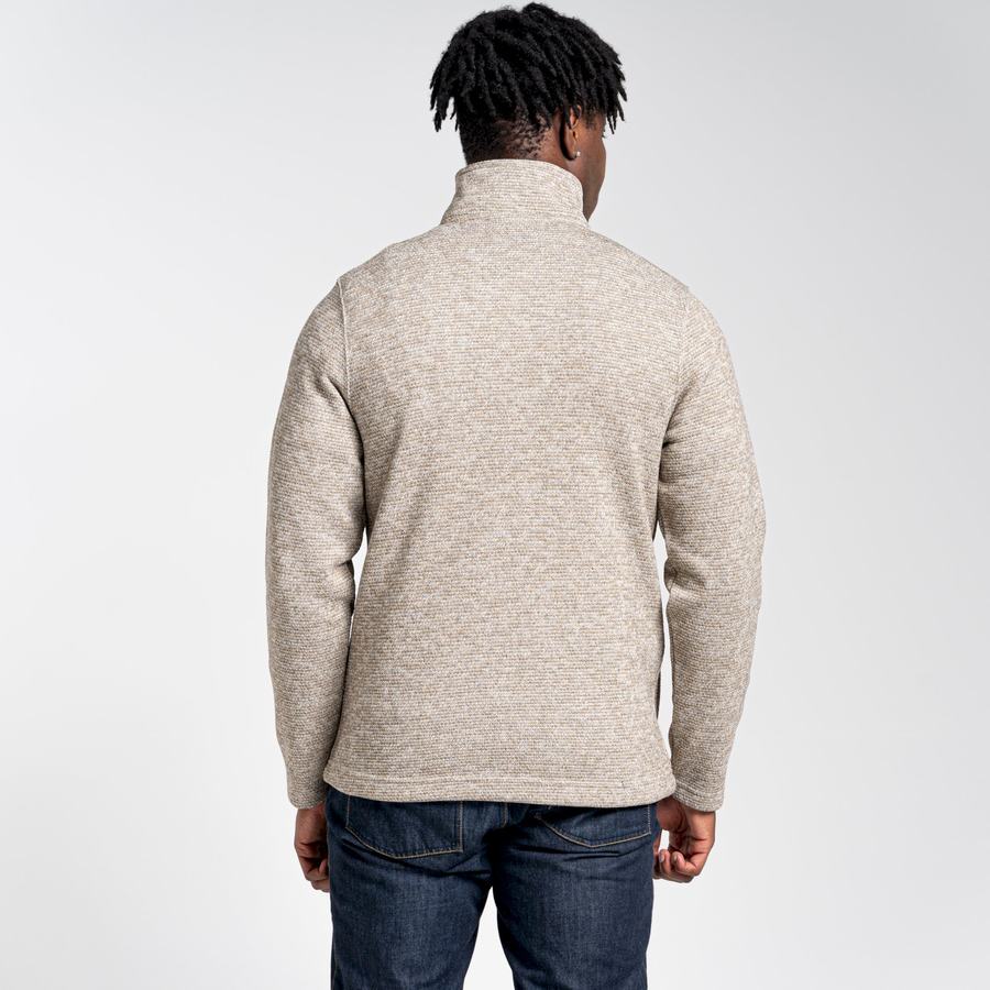 Men's Craghoppers Barona Half Zip Sweaters Beige | ZVY7513JV