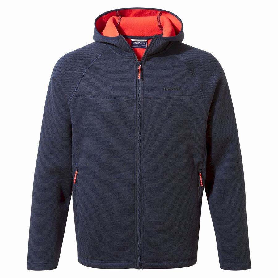 Men's Craghoppers Brayden Hooded Sweaters Blue Navy | IHM1114PJ