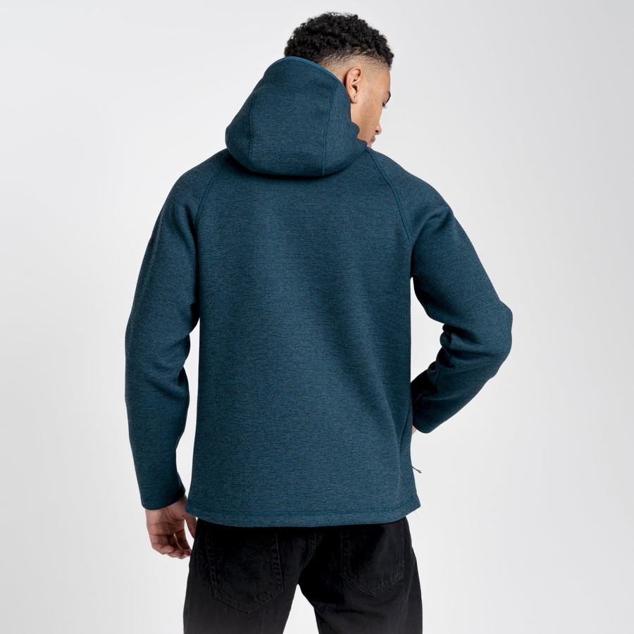 Men's Craghoppers Brayden Hooded Sweaters Dark Blue | POU265EV