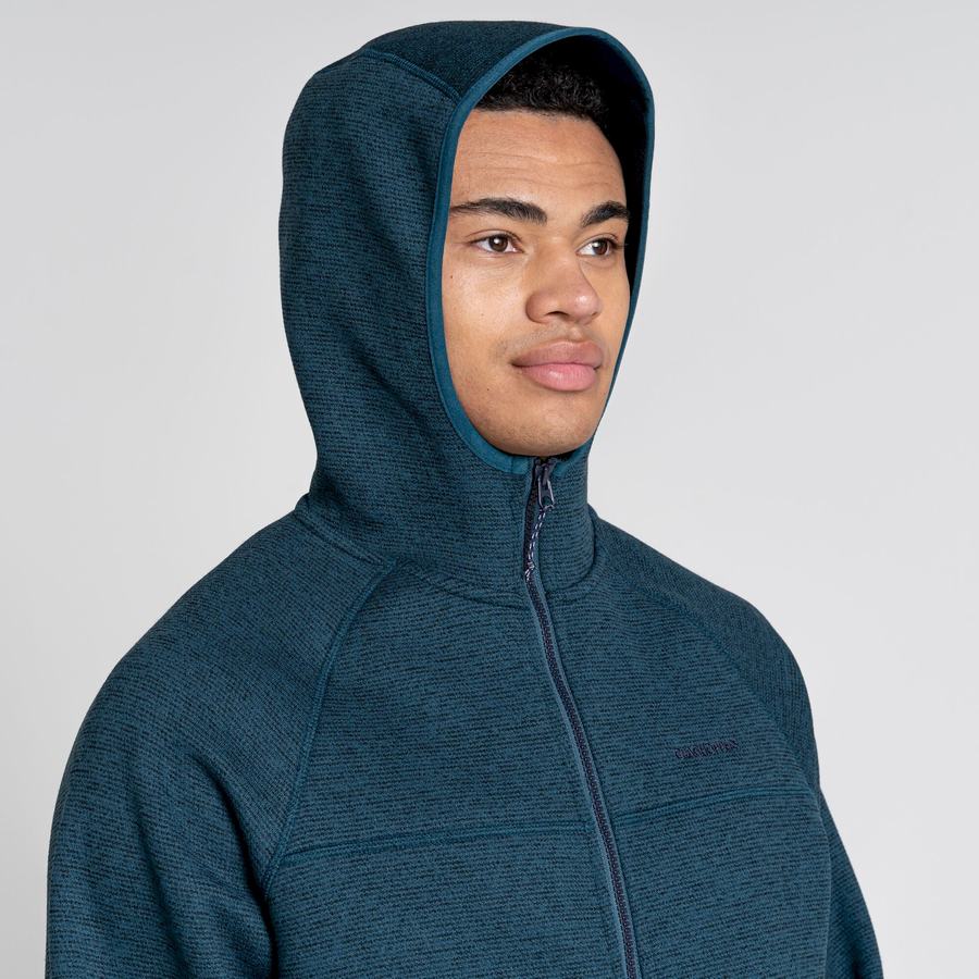 Men's Craghoppers Brayden Hooded Sweaters Dark Blue | POU265EV