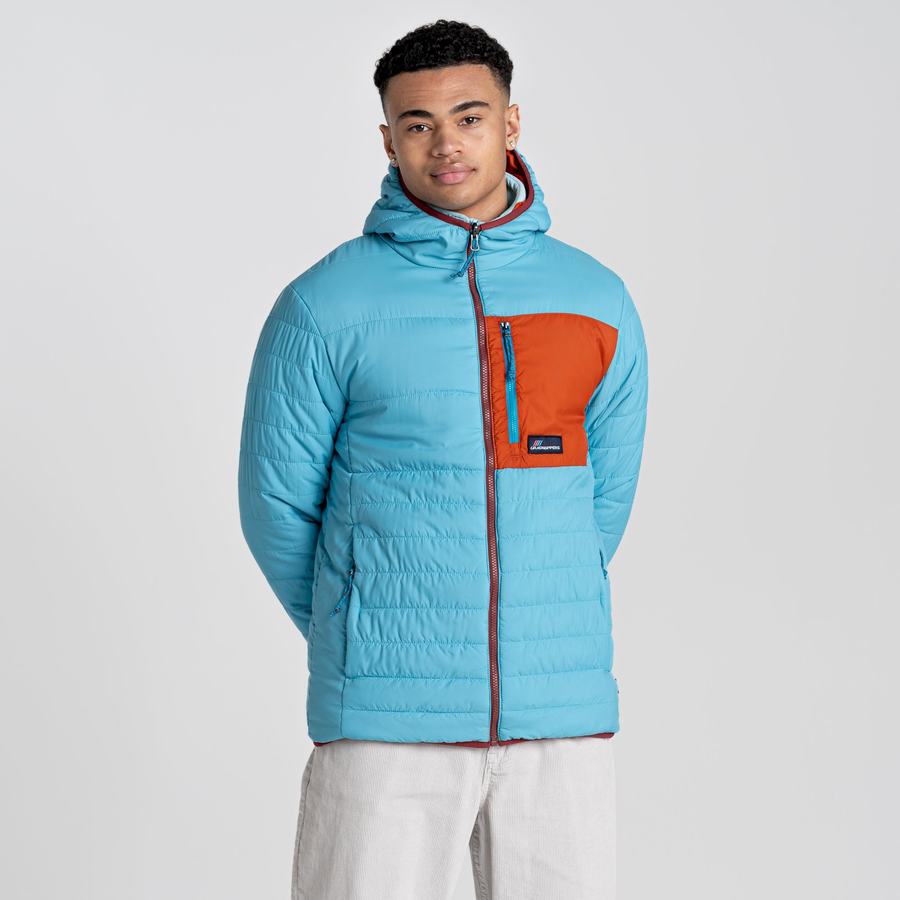 Men's Craghoppers Cameo CompressLite Hooded Jackets Blue | JBJ5022MH