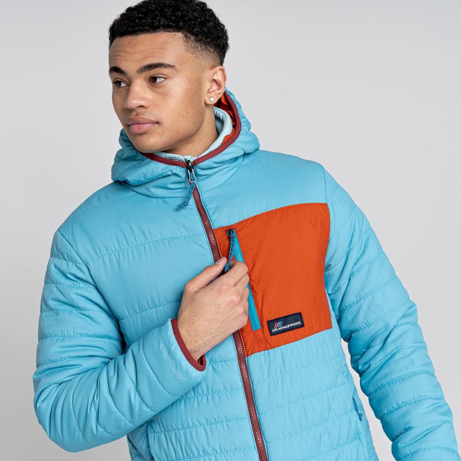 Men's Craghoppers Cameo CompressLite Hooded Jackets Blue | JBJ5022MH