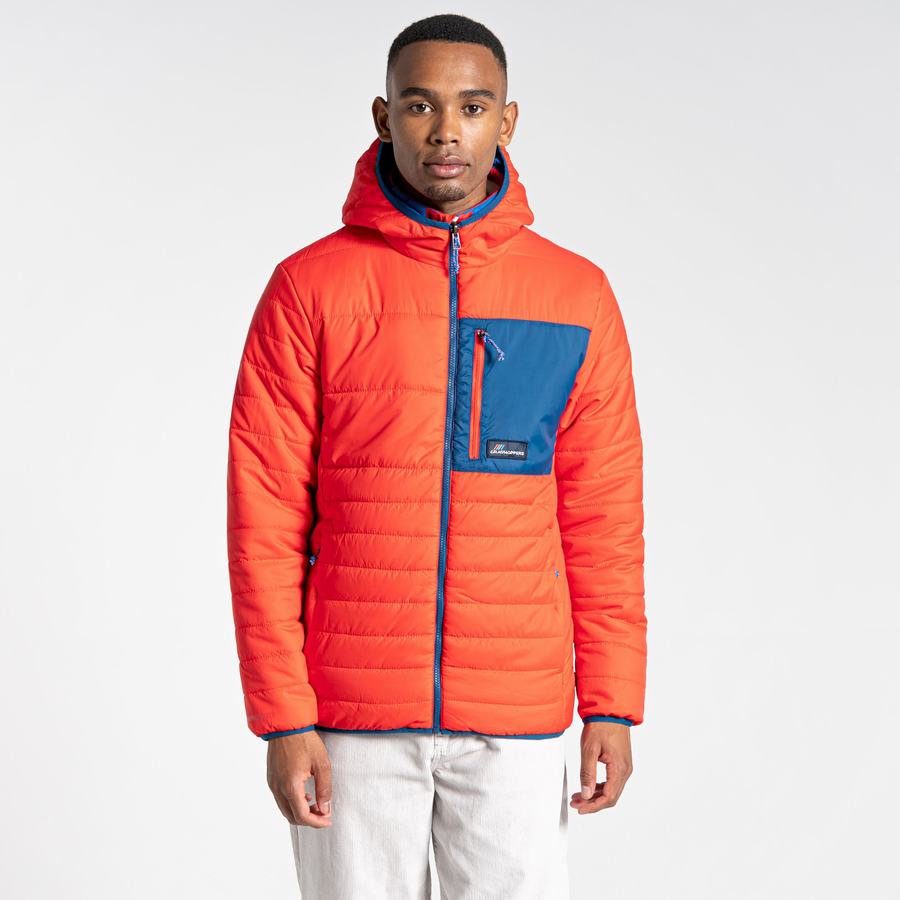 Men's Craghoppers Cameo CompressLite Hooded Jackets Orange Red | KZG540CG