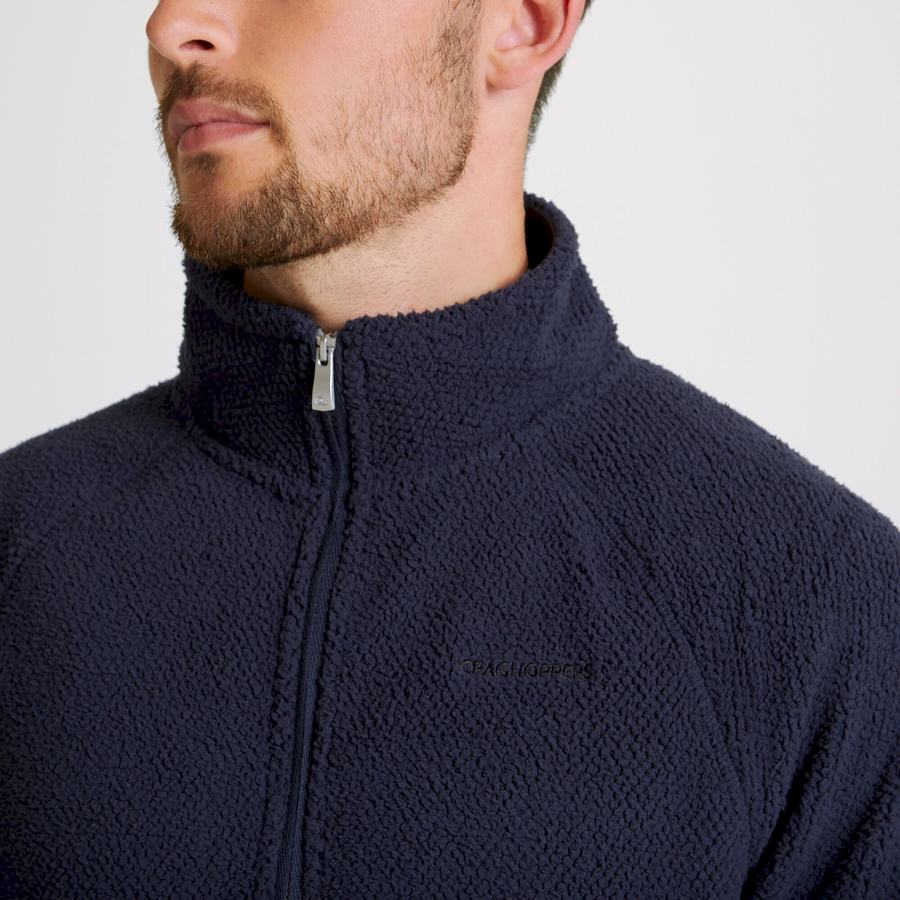 Men's Craghoppers Cason Half-Zip Sweaters Blue Navy | ZSQ5527ES