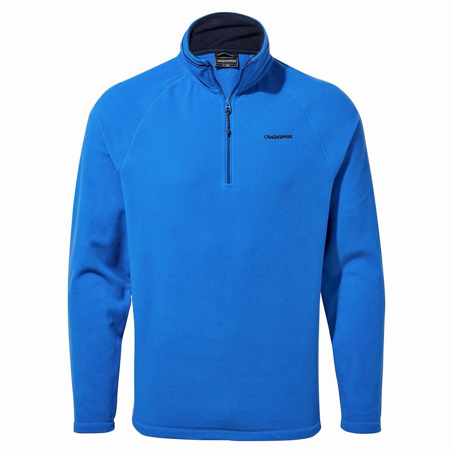 Men\'s Craghoppers Corey Half Zip Sweaters Blue | BHC4864TX