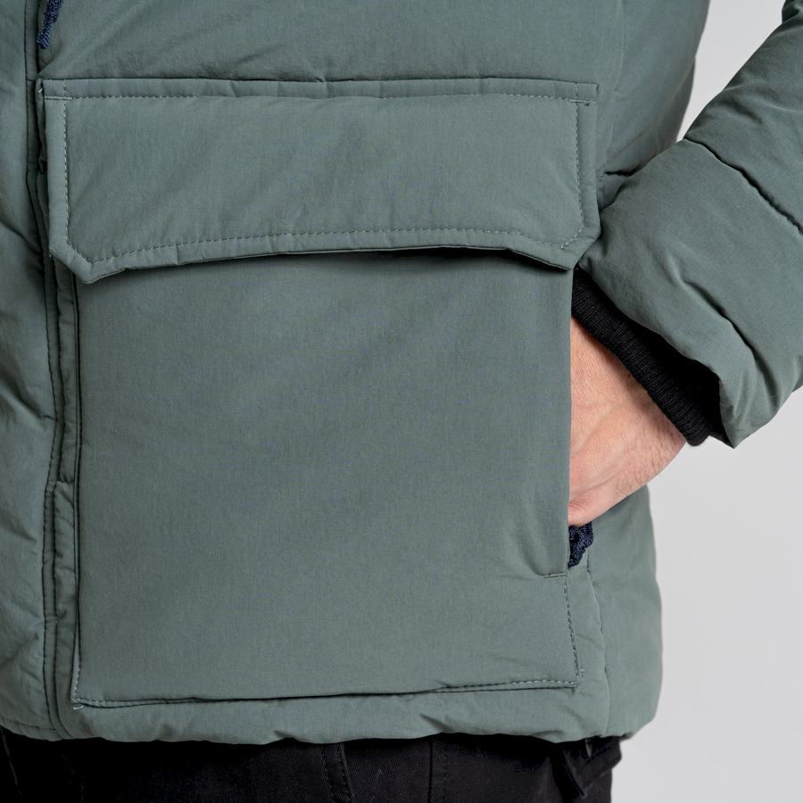 Men's Craghoppers Dunbeath Insulated Hooded Jackets Green | GDJ4732NO