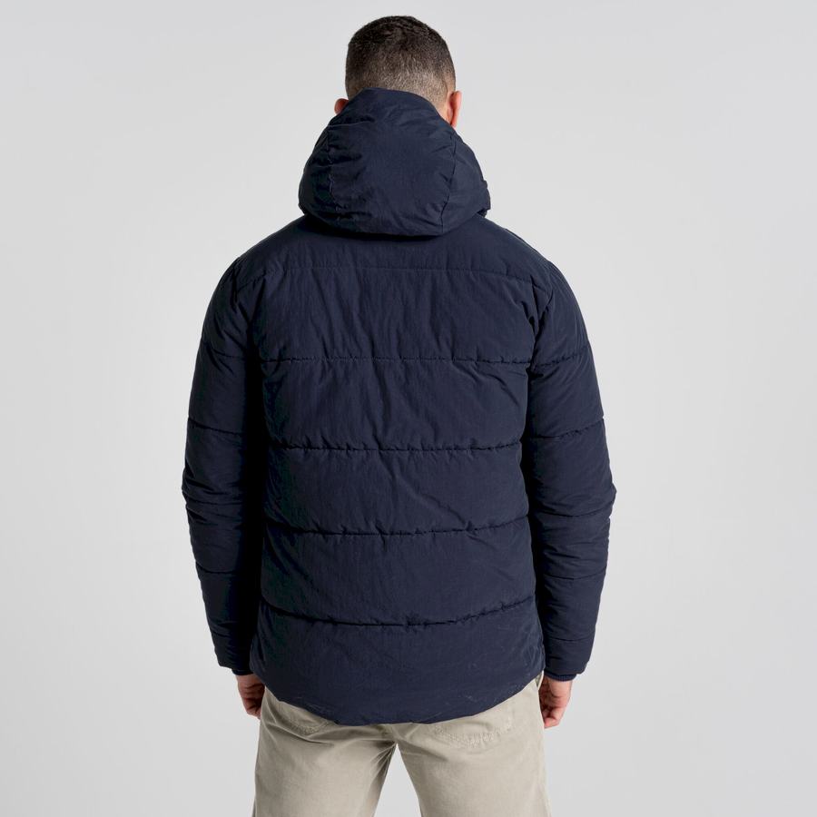 Men's Craghoppers Dunbeath Insulated Hooded Jackets Blue Navy | NCY124FC