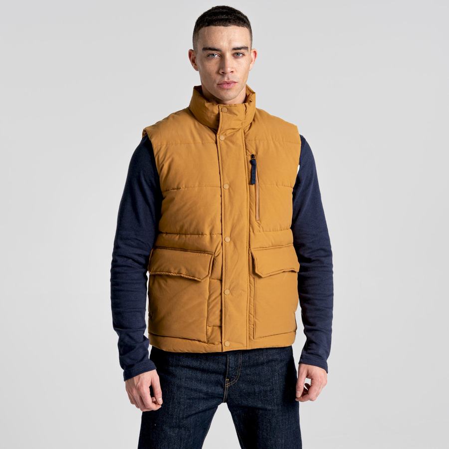 Men's Craghoppers Dunbeath Vest Gilets Grey Brown | TXZ9364TN