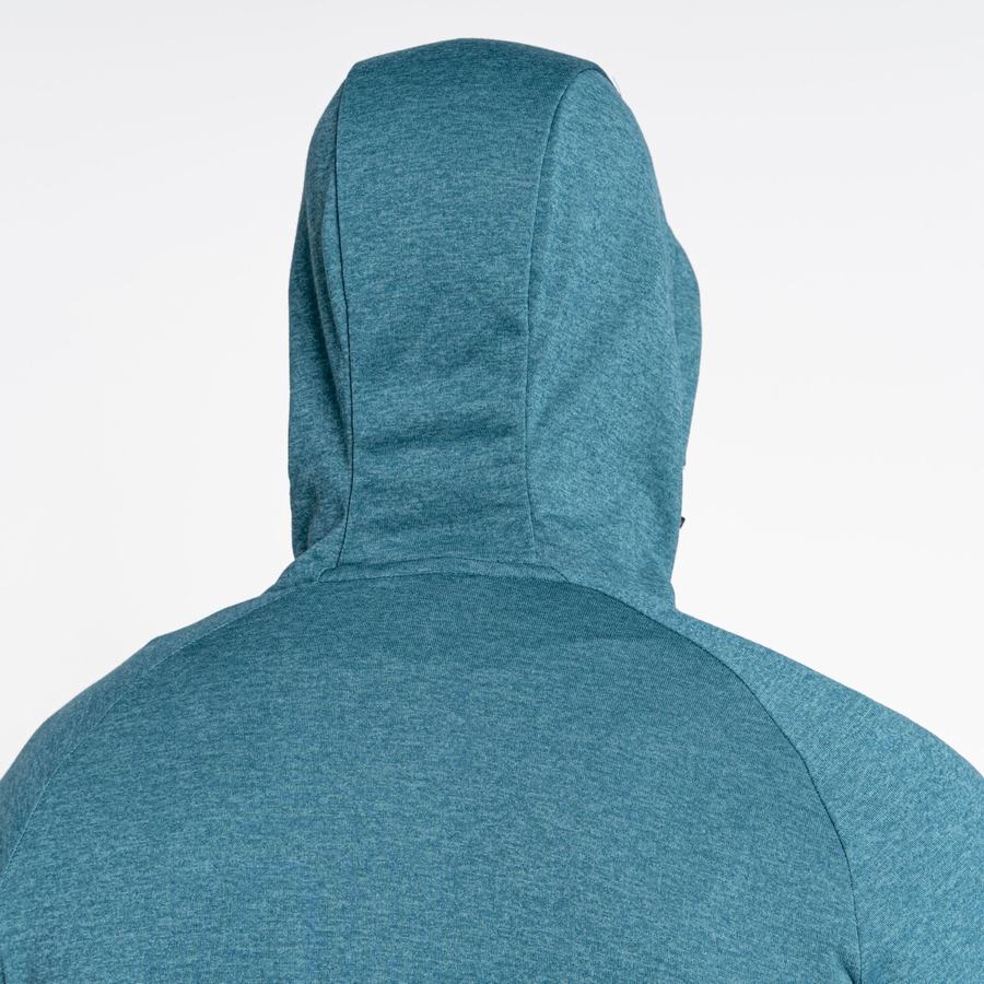 Men's Craghoppers Dynamic Hooded Half Zip Top T-Shirts Green | YFD2870ED