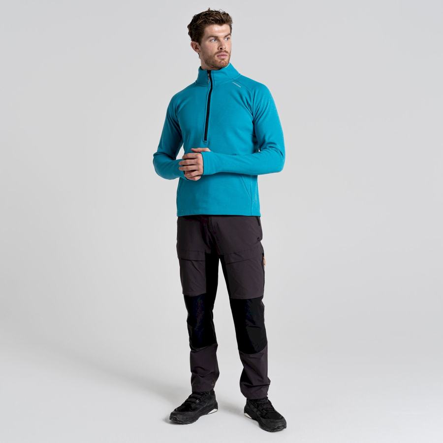 Men's Craghoppers Dynamic Pro Half Zip Sweaters Blue | GHH5736SW