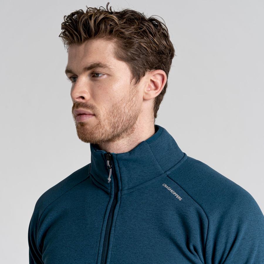 Men's Craghoppers Dynamic Pro Half Zip Sweaters Dark Blue | NVO3338SN