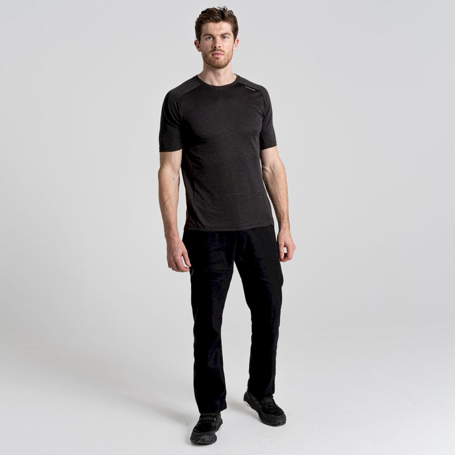 Men's Craghoppers Dynamic Pro Short Sleeved T-Shirts Black | GCP2250XU