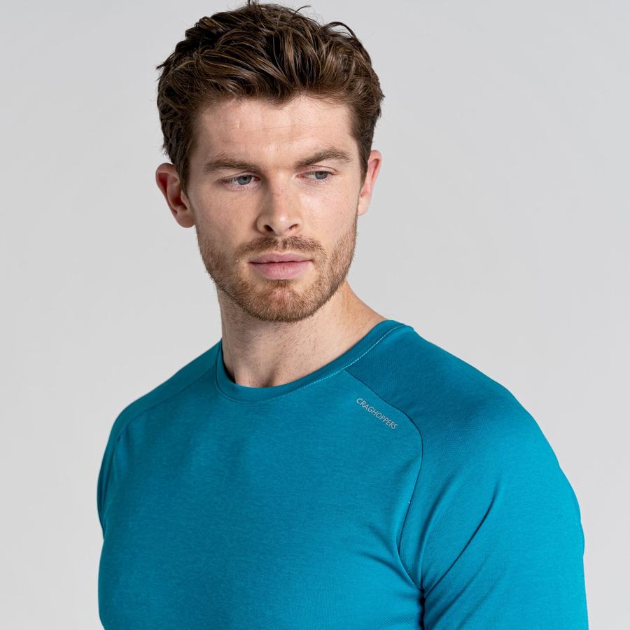 Men's Craghoppers Dynamic Pro Short Sleeved T-Shirts Blue | GOM7150XW