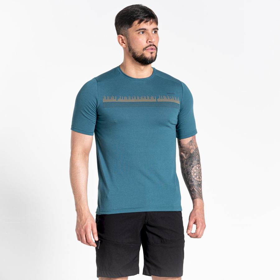 Men's Craghoppers Dynamic Short Sleeved T-Shirts Green | XKV6316GZ